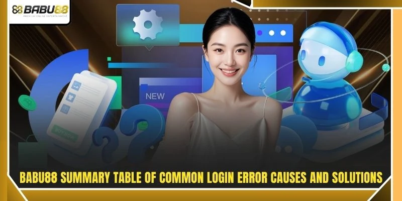 BABU88 login error causes and solutions