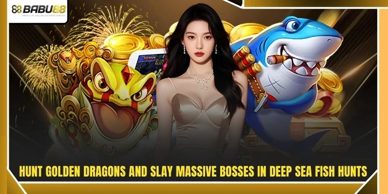 Hunt golden dragons and slay massive bosses in deep sea fish hunts